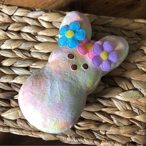 Peeps Tye Die bunny plush with Flowers